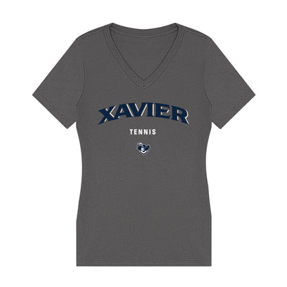 Xavier - NCAA Men's Tennis : Lukas Grossman - Women's V-Neck T-Shirt-0