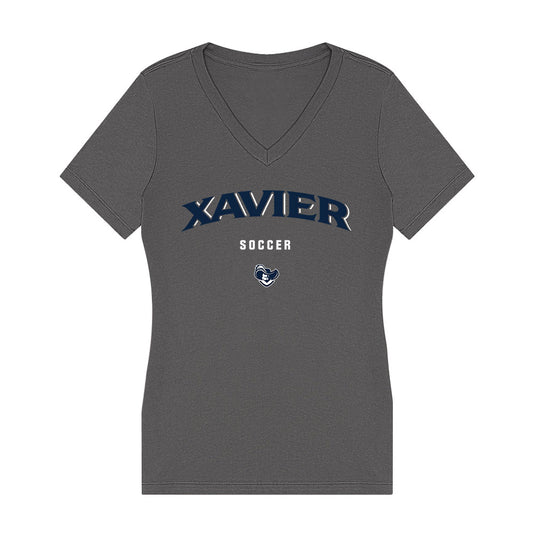 Xavier - NCAA Men's Soccer : Nolan Brice - Women's V-Neck T-Shirt-0