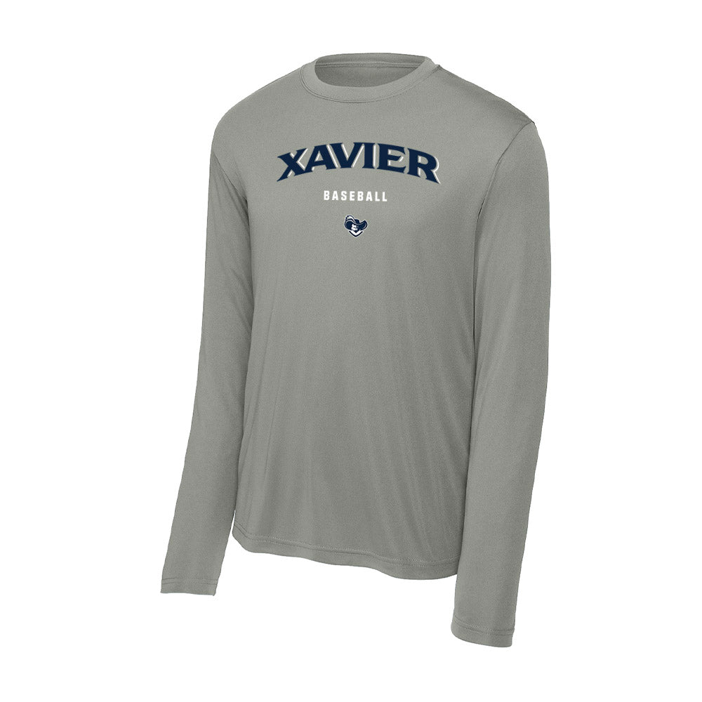 Xavier - NCAA Baseball : Isaac Wachsmann - Activewear Long Sleeve T-Shirt-0