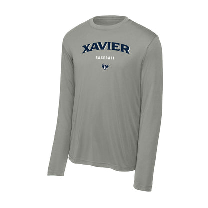 Xavier - NCAA Baseball : Connor Misch - Activewear Long Sleeve T-Shirt-0