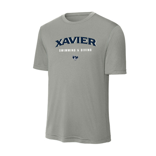 Xavier - NCAA Women's Swimming & Diving : Teegan Madara - Activewear T-Shirt-0