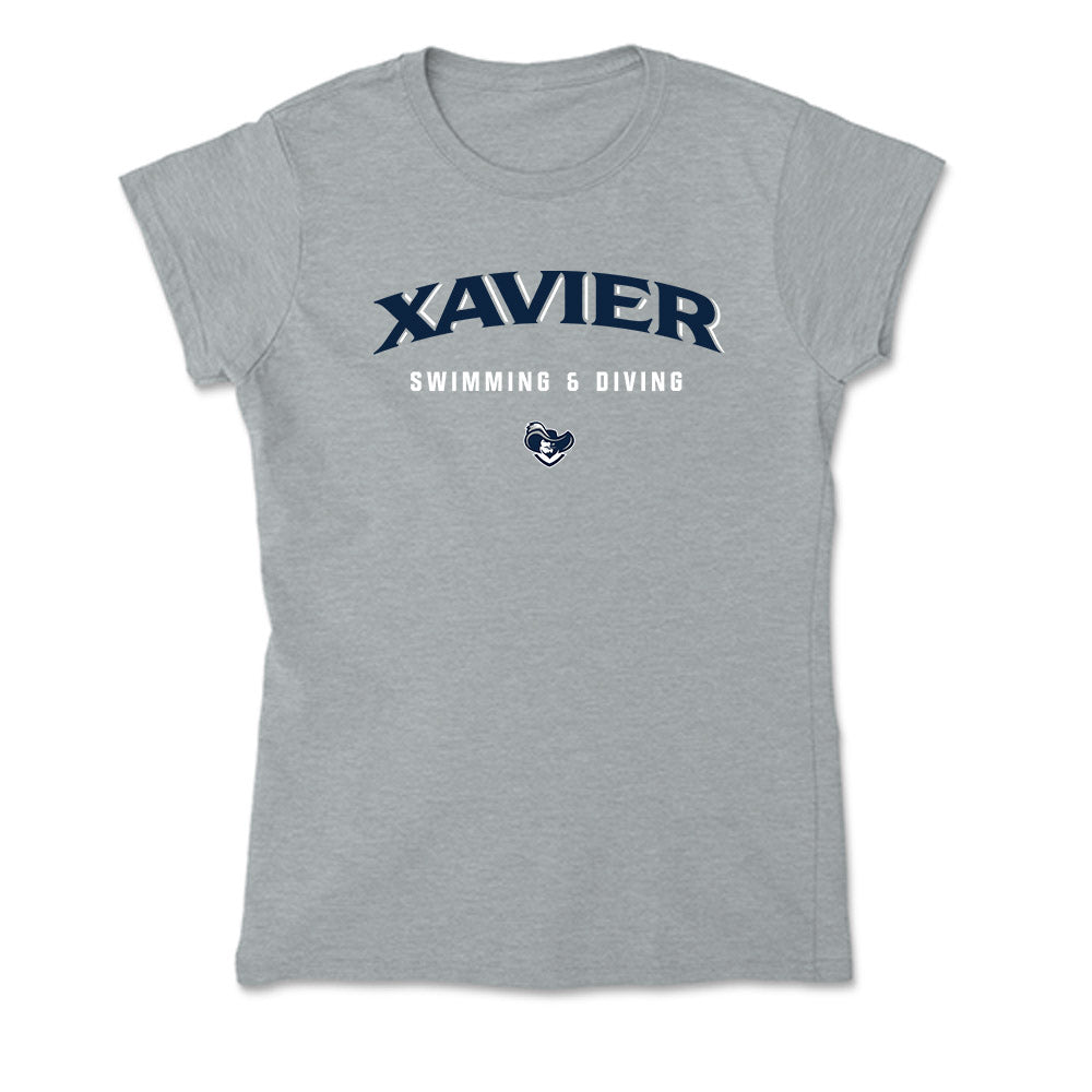 Xavier - NCAA Men's Swimming & Diving : Truman Brun - Soft Style Women’s T-Shirt-0