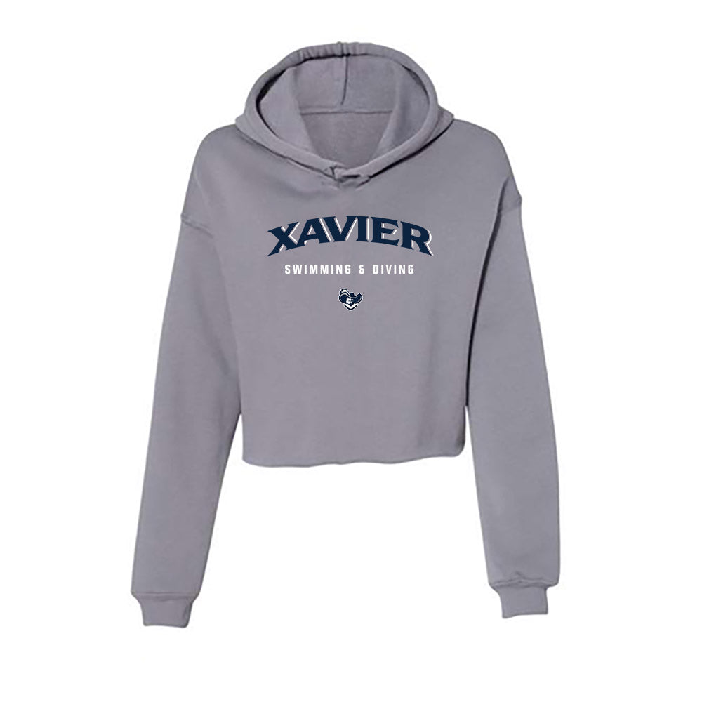 Xavier - NCAA Women's Swimming & Diving : Ryon Argo - Women's Crop Fleece Hoodie-0