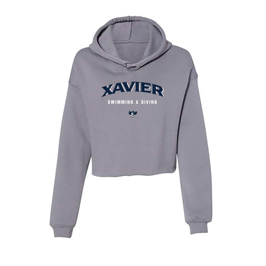 Xavier - NCAA Women's Swimming & Diving : Ryon Argo - Women's Crop Fleece Hoodie-0