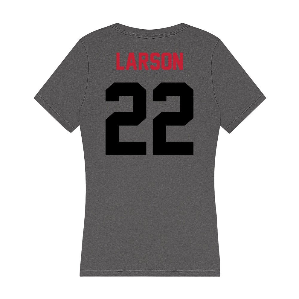 Seattle - NCAA Women's Basketball : Lucy Larson - Women's V-Neck T-Shirt-1