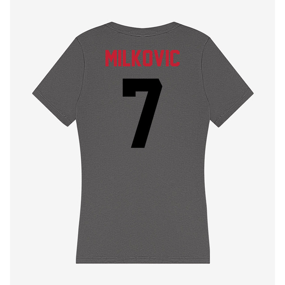 Seattle - NCAA Women's Basketball : Lucija Milkovic - Women's V-Neck T-Shirt-1