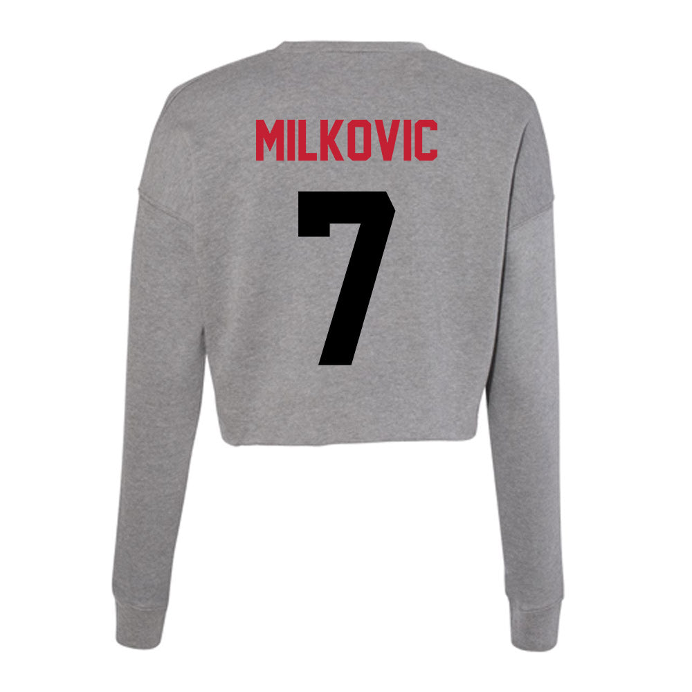 Seattle - NCAA Women's Basketball : Lucija Milkovic - Women's Cropped Crew Fleece-1