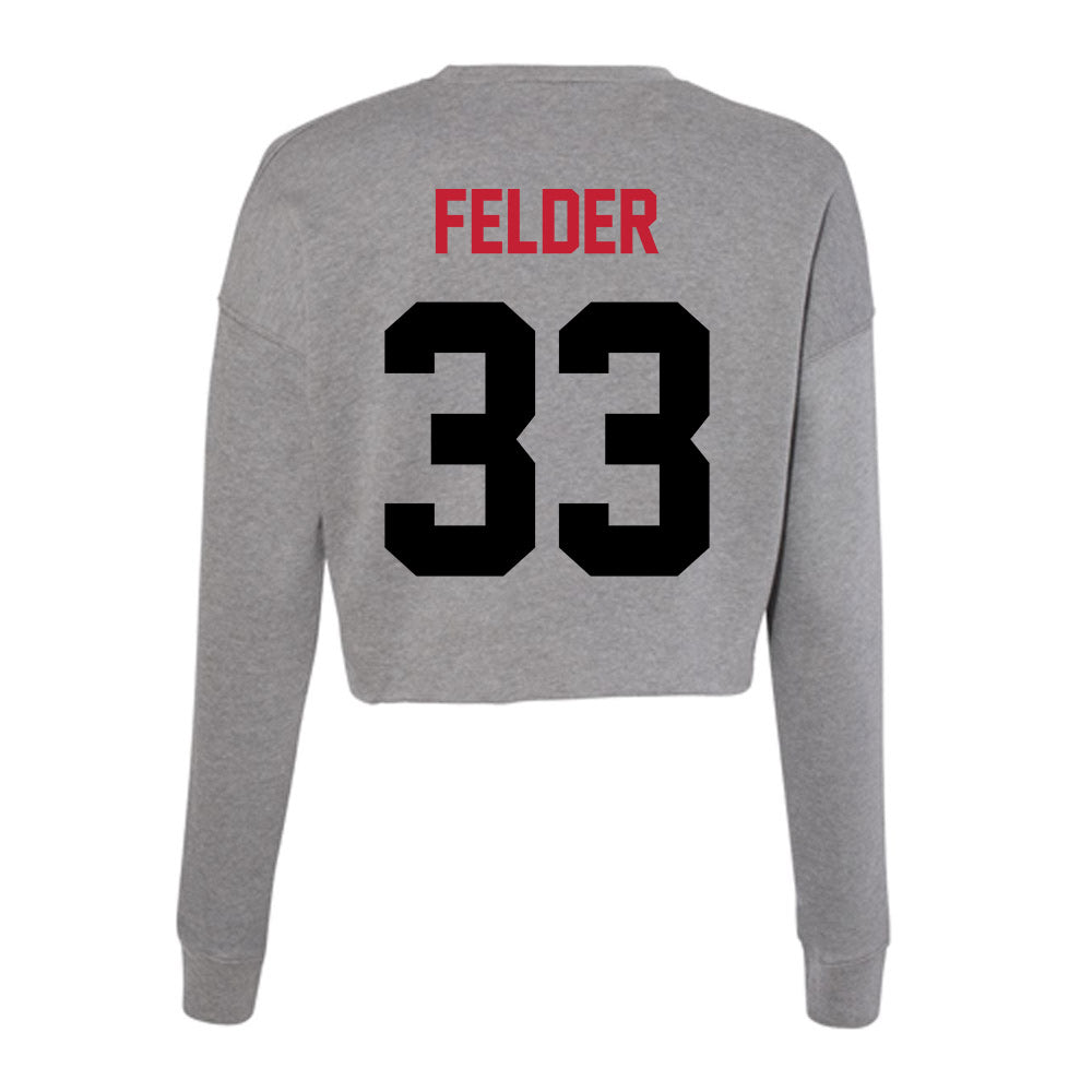 Seattle - NCAA Men's Basketball : Brock Felder - Women's Cropped Crew Fleece-1