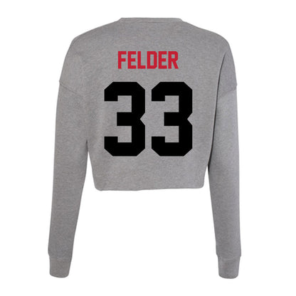 Seattle - NCAA Men's Basketball : Brock Felder - Women's Cropped Crew Fleece-1