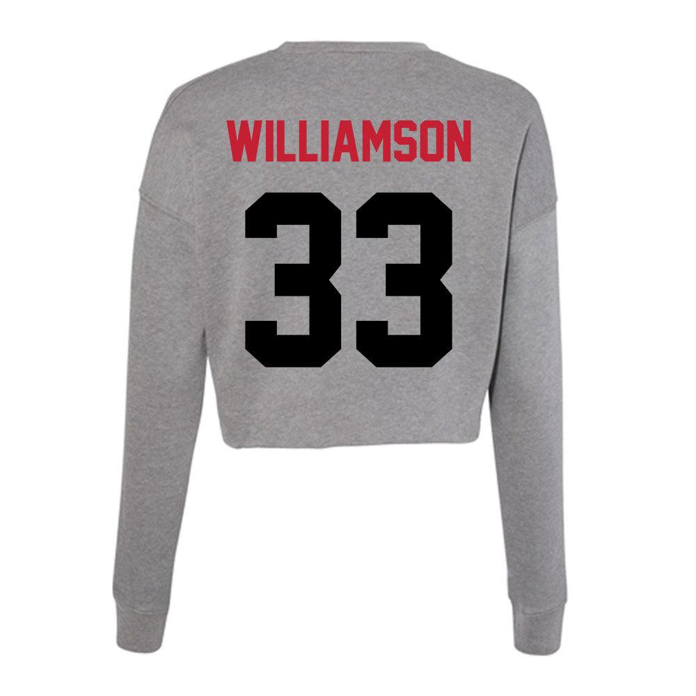 Seattle - NCAA Men's Basketball : Kobe Williamson - Women's Cropped Crew Fleece-1