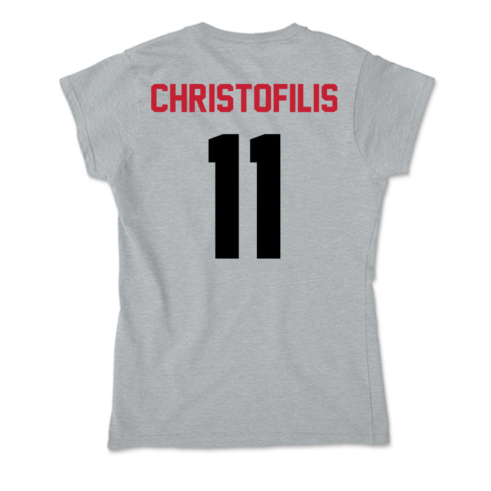 Seattle - NCAA Men's Basketball : John Christofilis - Soft Style Women’s T-Shirt-1