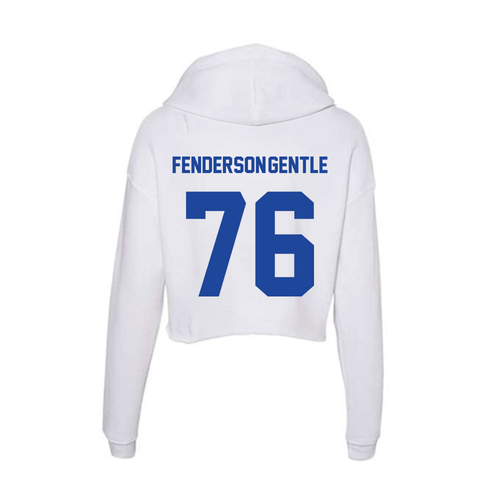 Georgia State - NCAA Football : KySean Fenderson-Gentle - Women's Crop Fleece Hoodie-1