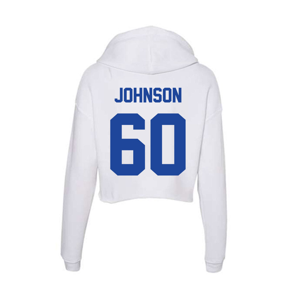 Georgia State - NCAA Football : Dominic Johnson - Women's Crop Fleece Hoodie-1