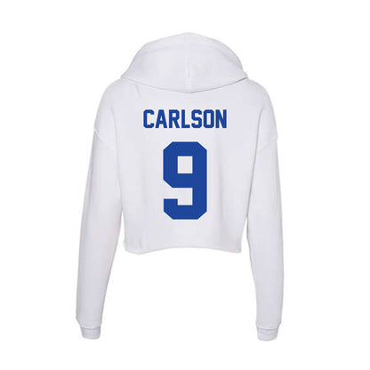 Georgia State - NCAA Baseball : Hunter Carlson - Women's Crop Fleece Hoodie-1