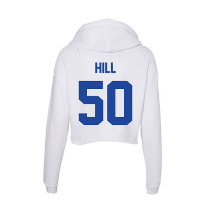 Georgia State - NCAA Football : Adrian Hill - Women's Crop Fleece Hoodie-1