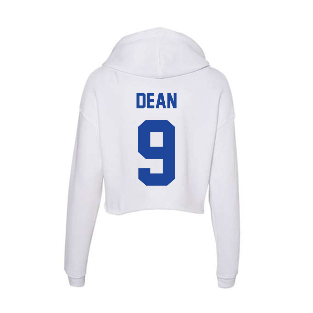 Georgia State - NCAA Football : Marlin Dean - Women's Crop Fleece Hoodie-1