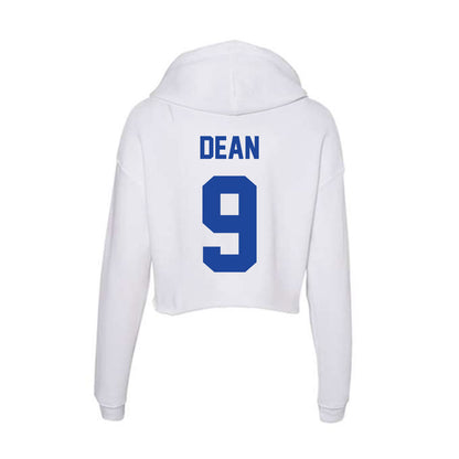 Georgia State - NCAA Football : Marlin Dean - Women's Crop Fleece Hoodie-1