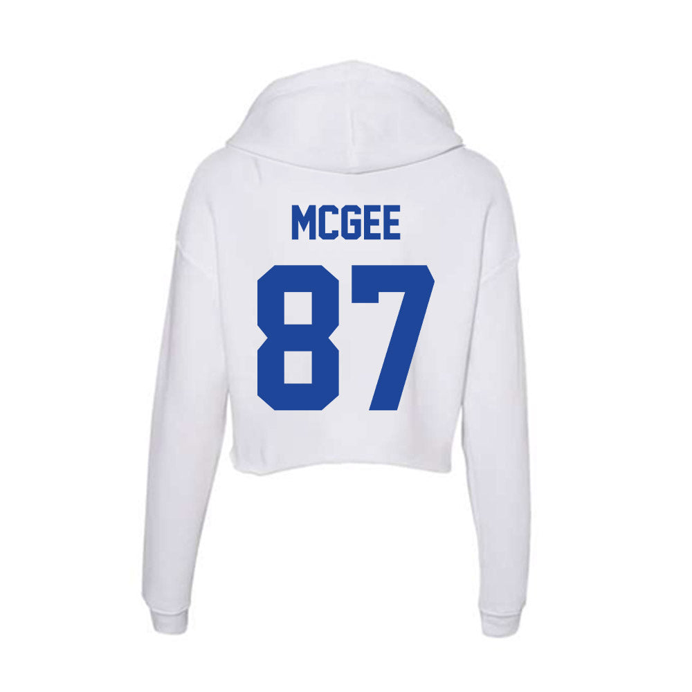 Georgia State - NCAA Football : Austin McGee - Women's Crop Fleece Hoodie-1