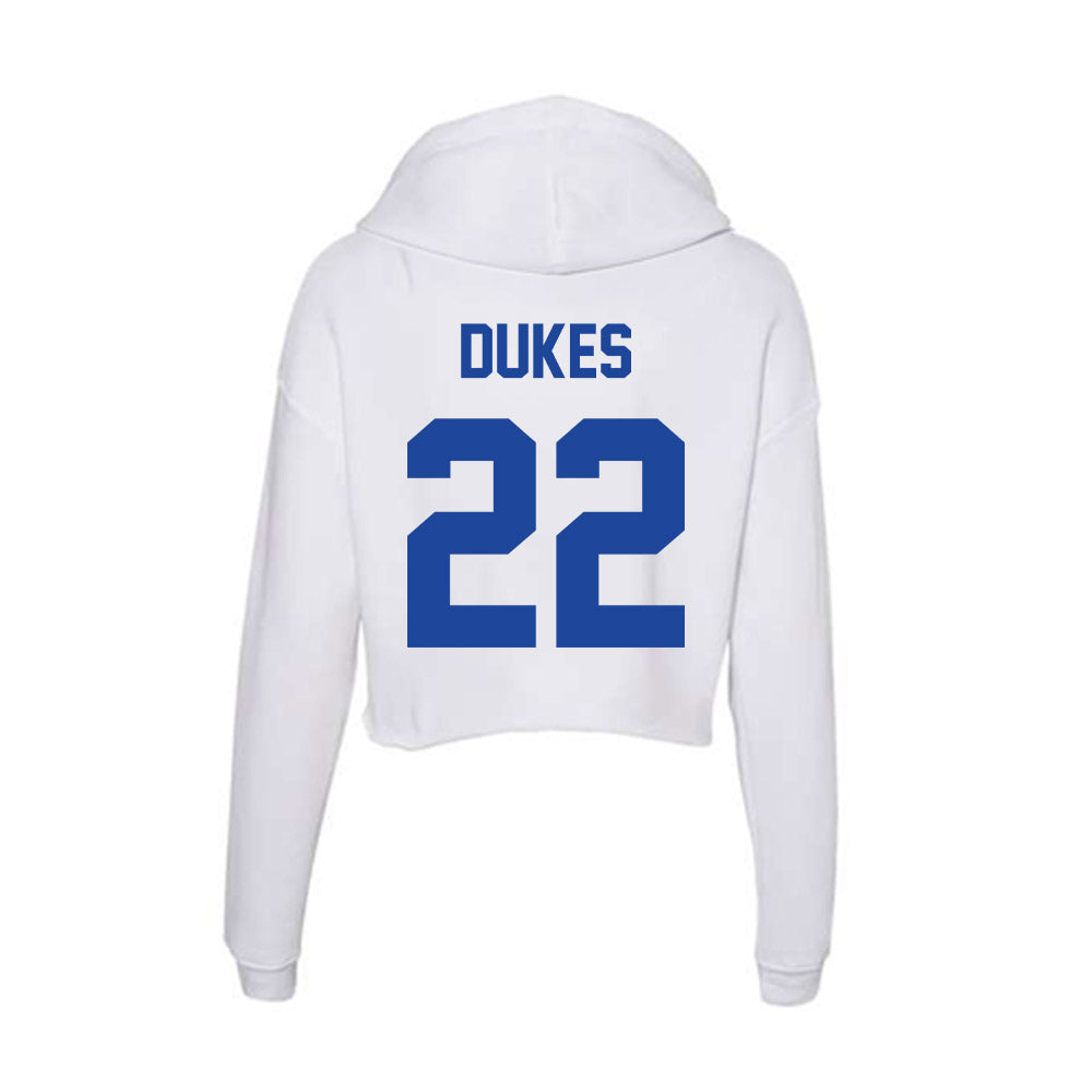 Georgia State - NCAA Football : Michel Dukes - Women's Crop Fleece Hoodie-1