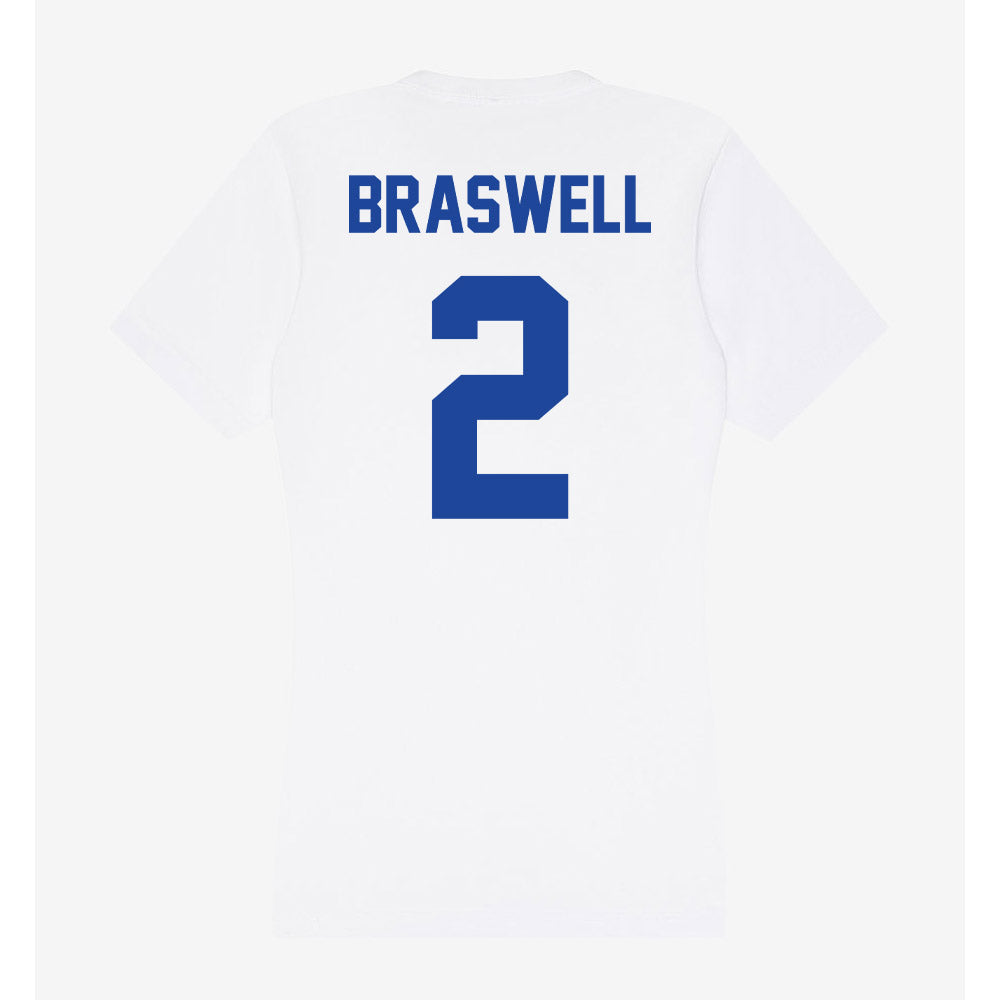 Georgia State - NCAA Football : Djay Braswell - Women's V-Neck T-Shirt-1