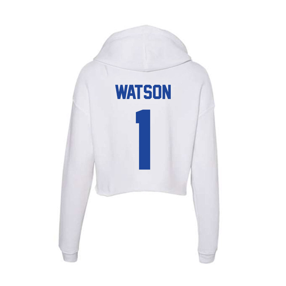 Georgia State - NCAA Football : Kenyatta Watson - Women's Crop Fleece Hoodie-1