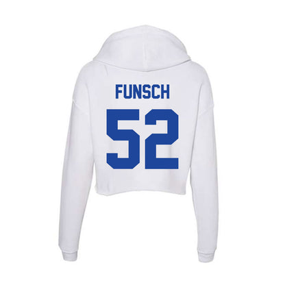 Georgia State - NCAA Football : Donovan Funsch - Women's Crop Fleece Hoodie-1