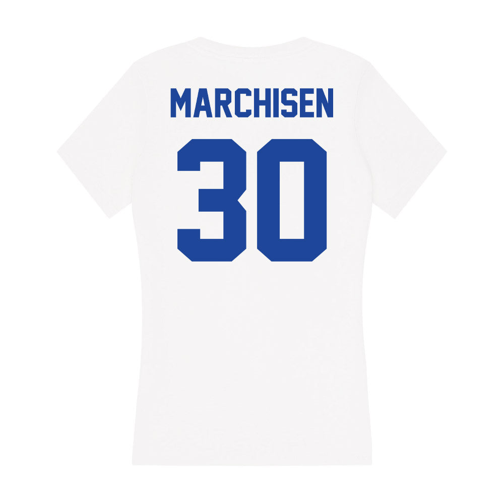 Georgia State - NCAA Men's Soccer : Finn Marchisen - Women's V-Neck T-Shirt-1