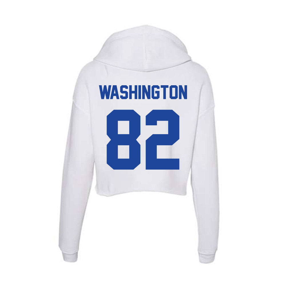 Georgia State - NCAA Football : Kyle Washington - Women's Crop Fleece Hoodie-1