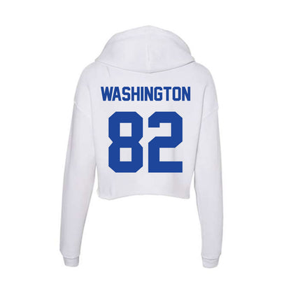 Georgia State - NCAA Football : Kyle Washington - Women's Crop Fleece Hoodie-1