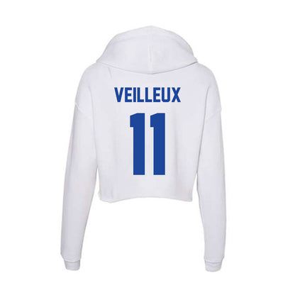 Georgia State - NCAA Football : Christian Veilleux - Women's Crop Fleece Hoodie-1