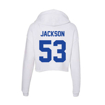 Georgia State - NCAA Football : Malik Jackson - Women's Crop Fleece Hoodie-1