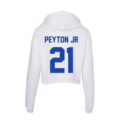 Georgia State - NCAA Football : Tojuan Peyton Jr - Women's Crop Fleece Hoodie-1