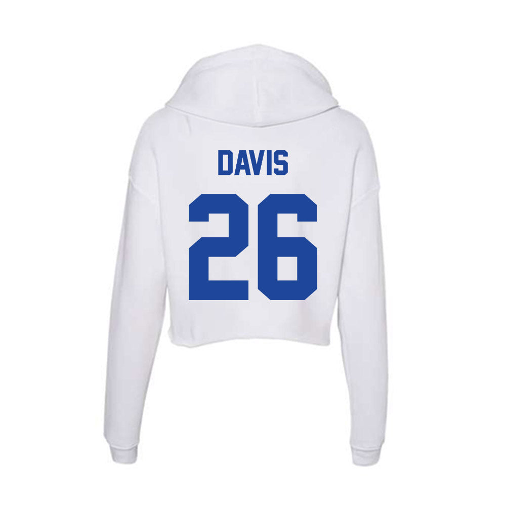 Georgia State - NCAA Football : Aaron Davis - Women's Crop Fleece Hoodie-1