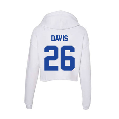Georgia State - NCAA Football : Aaron Davis - Women's Crop Fleece Hoodie-1