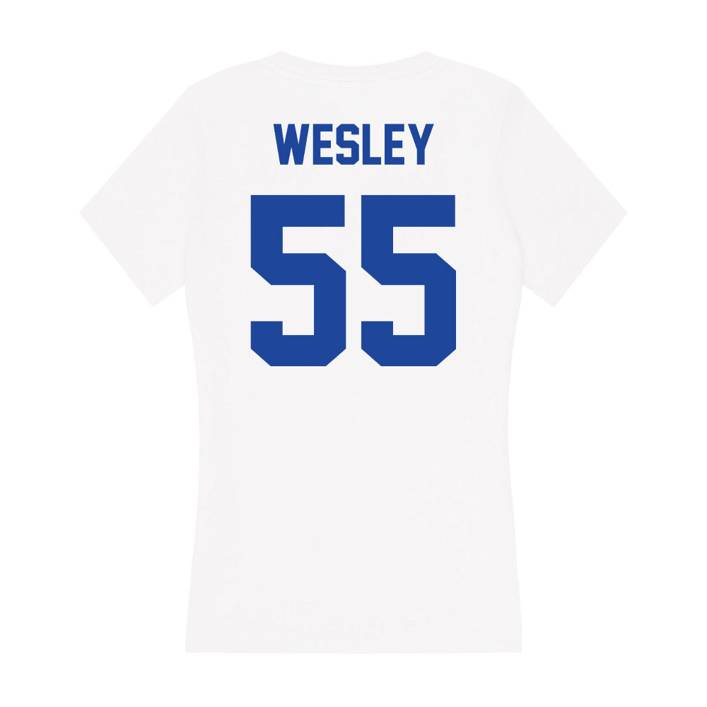Georgia State - NCAA Football : Antonio Wesley - Women's V-Neck T-Shirt-1