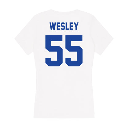 Georgia State - NCAA Football : Antonio Wesley - Women's V-Neck T-Shirt-1