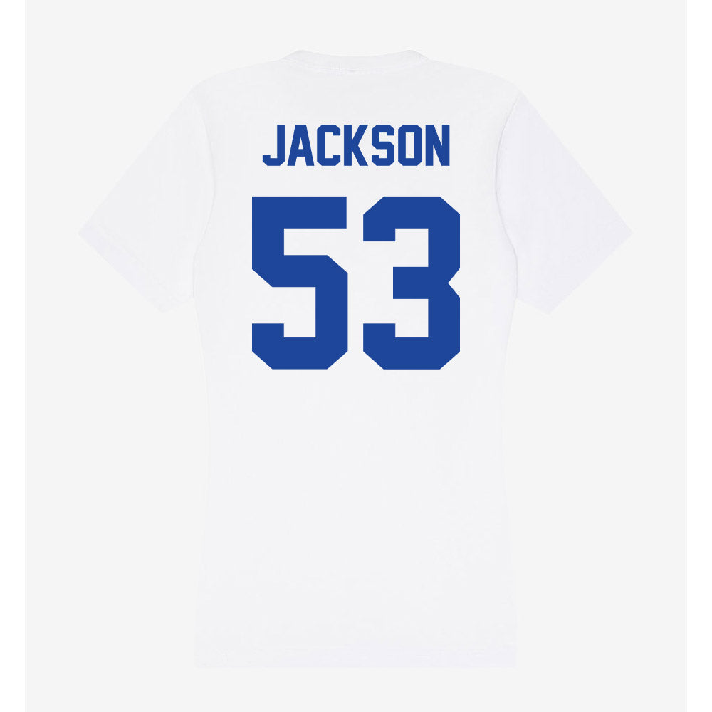 Georgia State - NCAA Football : Malik Jackson - Women's V-Neck T-Shirt-1