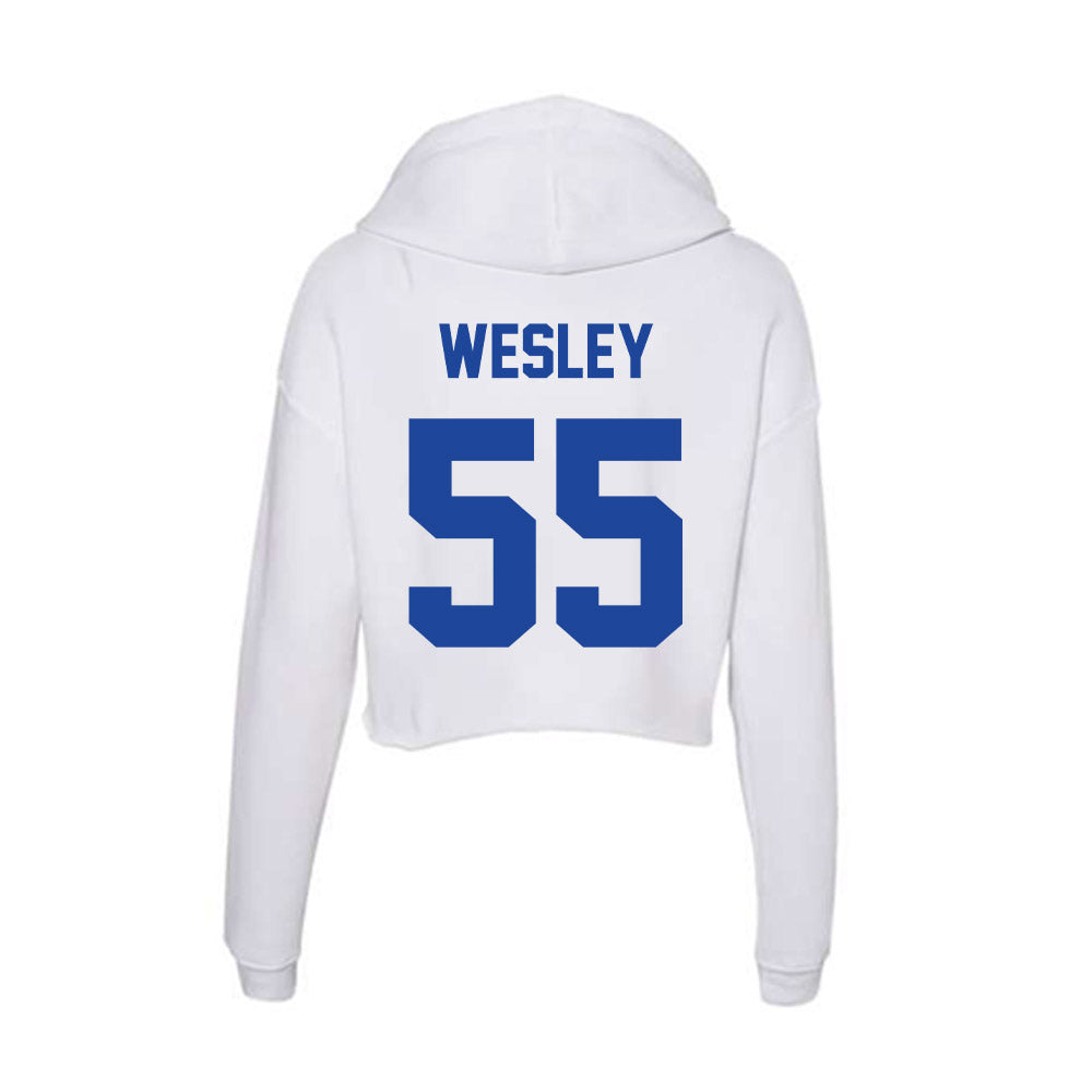 Georgia State - NCAA Football : Antonio Wesley - Women's Crop Fleece Hoodie-1