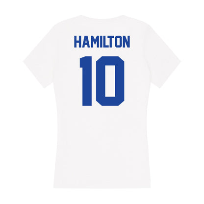 Georgia State - NCAA Men's Basketball : Jelani Hamilton - Women's V-Neck T-Shirt-1