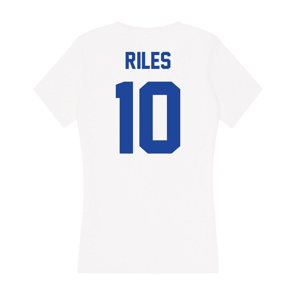 Georgia State - NCAA Football : DJ Riles - Women's V-Neck T-Shirt-1