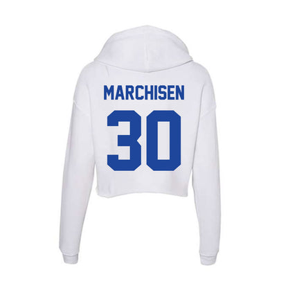 Georgia State - NCAA Men's Soccer : Finn Marchisen - Women's Crop Fleece Hoodie-1