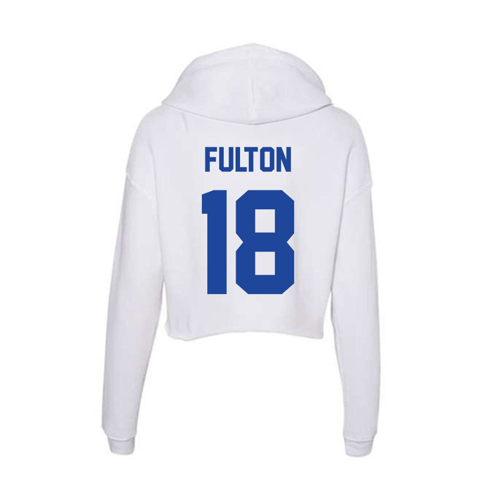 Georgia State - NCAA Football : Dontae Fulton - Women's Crop Fleece Hoodie-1