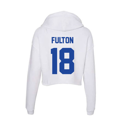 Georgia State - NCAA Football : Dontae Fulton - Women's Crop Fleece Hoodie-1