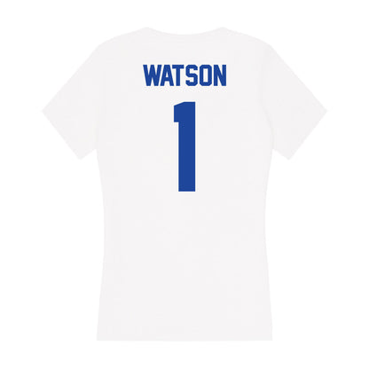 Georgia State - NCAA Football : Kenyatta Watson - Women's V-Neck T-Shirt-1