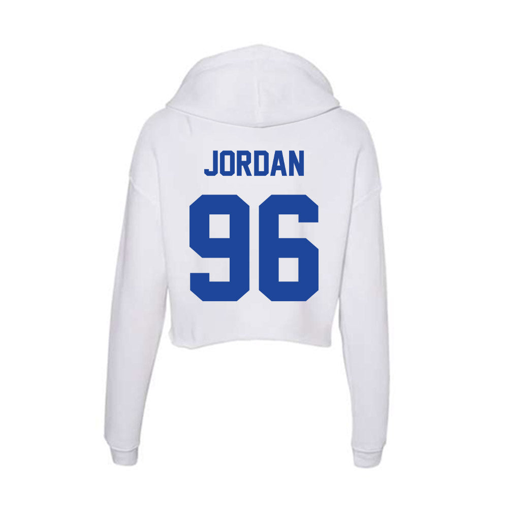 Georgia State - NCAA Football : Jalen Jordan - Women's Crop Fleece Hoodie-1