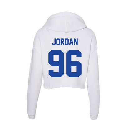 Georgia State - NCAA Football : Jalen Jordan - Women's Crop Fleece Hoodie-1