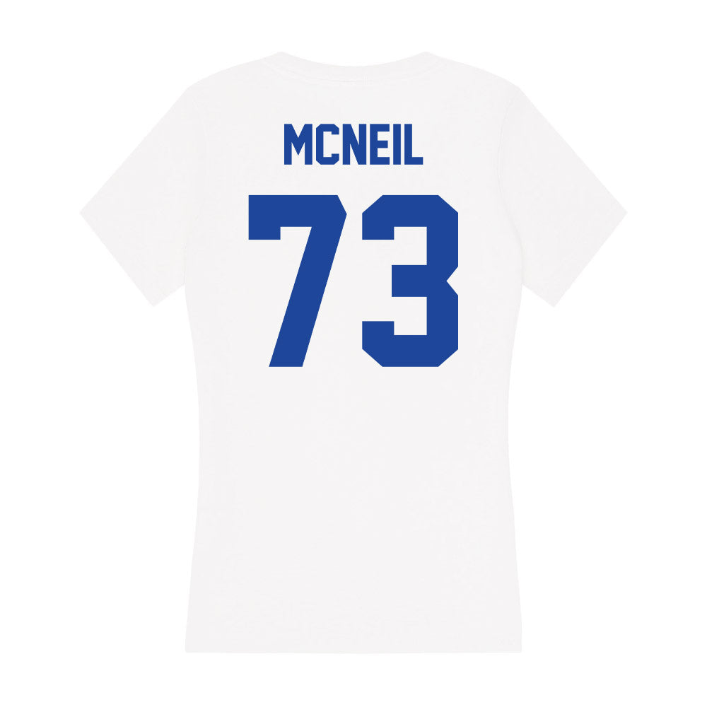 Georgia State - NCAA Football : Maleek McNeil - Women's V-Neck T-Shirt-1