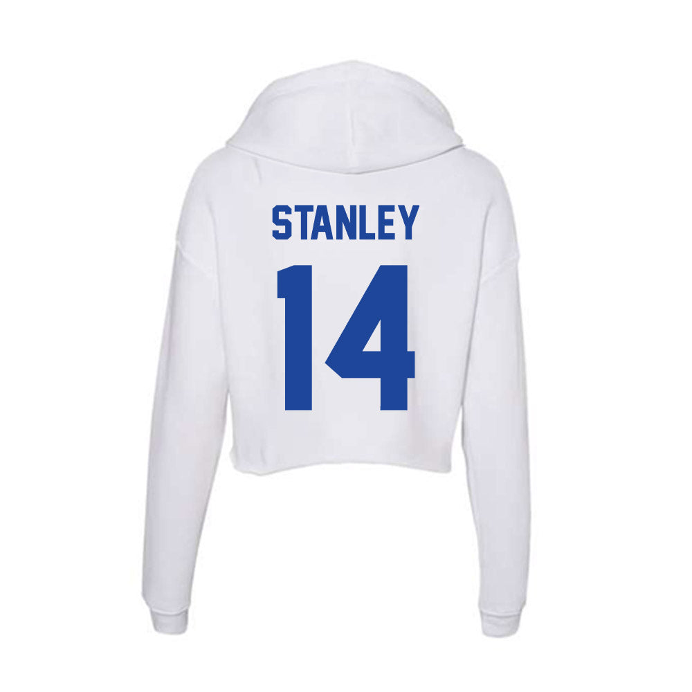 Georgia State - NCAA Football : TJ Stanley - Women's Crop Fleece Hoodie-1