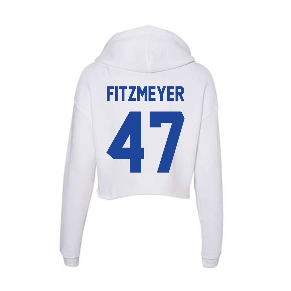 Georgia State - NCAA Football : Michael Fitzmeyer - Women's Crop Fleece Hoodie-1