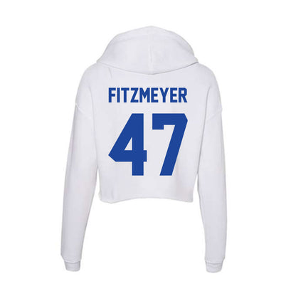 Georgia State - NCAA Football : Michael Fitzmeyer - Women's Crop Fleece Hoodie-1